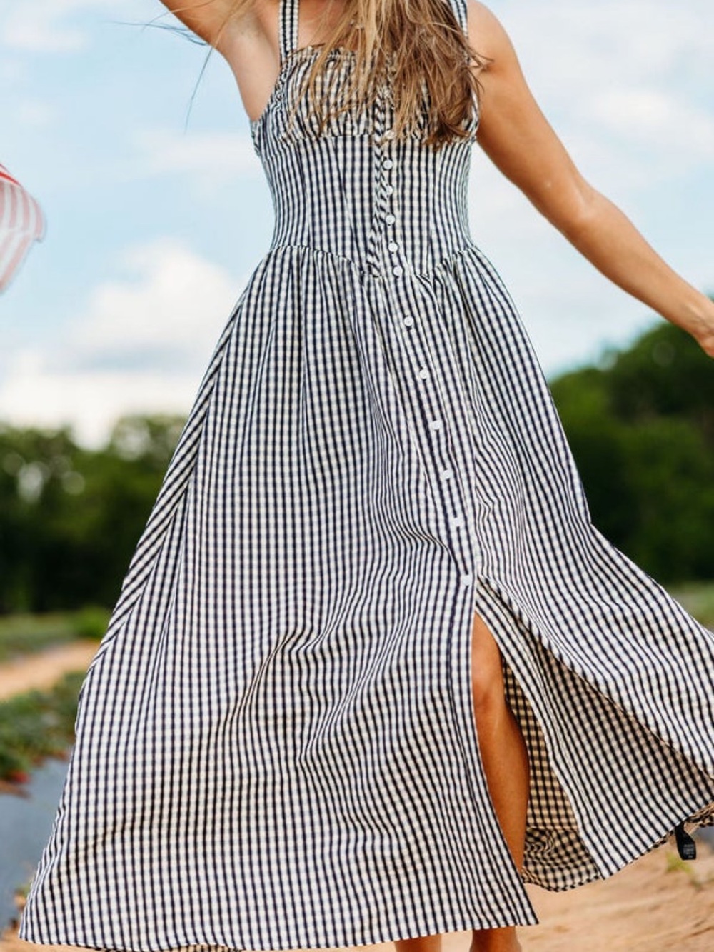 ASTR Temperance Maxi Dress in Black Gingham